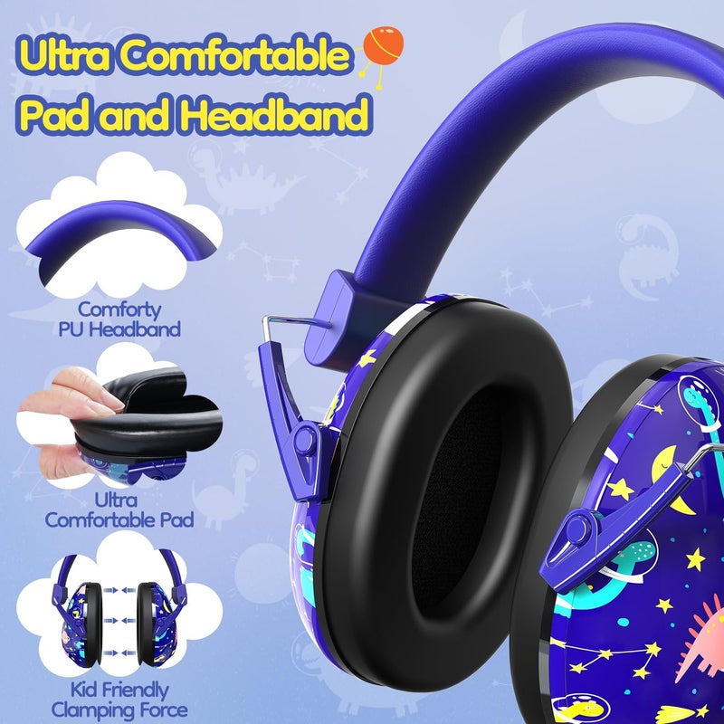 Dr.Meter Noise Cancelling Headphones for Kids Adults: 27SNR Adjustable Ear Muffs for Noise Reduction- Kids Ear Protection for Monster Jam, Airplane, Fireworks, Concerts and Sports Events - Image 2